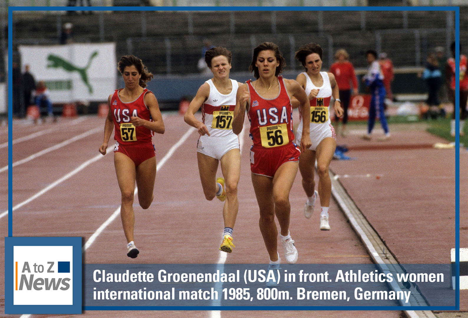 Claudette Groenendaal - 1985 800m Race in Germany - A to Z News 2-2023