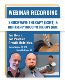 Shockwave Therapy (ESWT) & HEIT continuing education webinar replay – originally presented October 16, 2025.