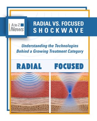Radial vs focused shockwave therapy energy distribution comparison