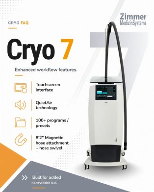 Zimmer MedizinSystems Cryo 7 Skin Cooling Features
