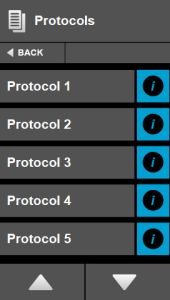 Sono 2 Protocols Screen